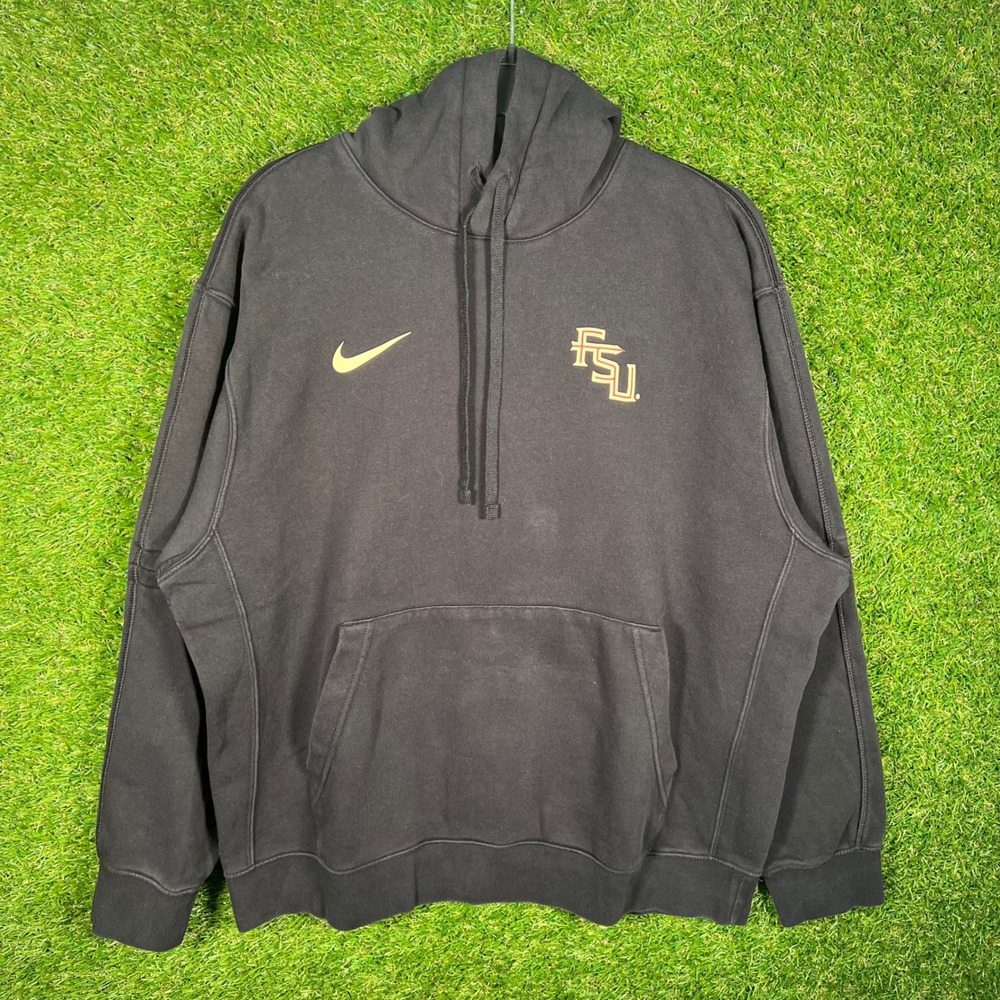 Nike Florida State Seminoles FSU Hoodie Black Mens Large Pullover Sweatshirt
